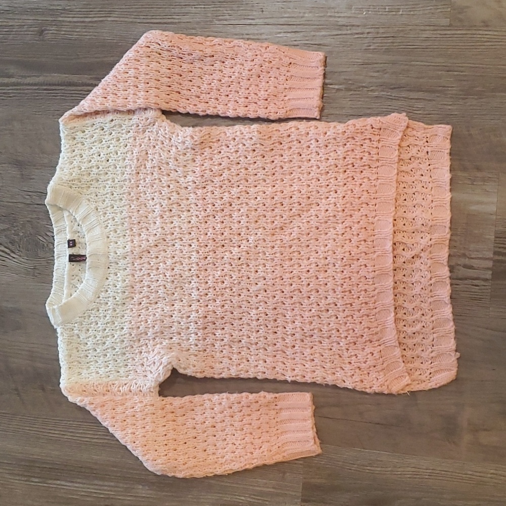 White/Pink Sweater Size 6X by Poof!